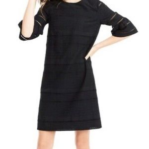 NWT Jcrew black eyelet flutter sleeve dress